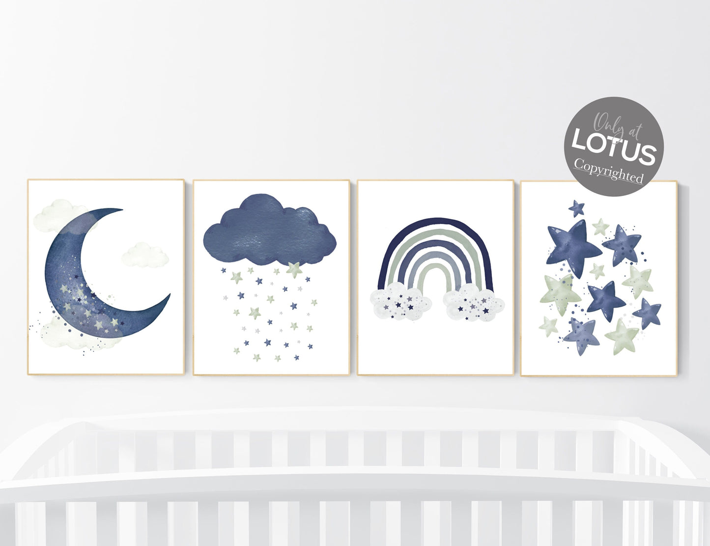 Boy nursery decor, Navy nursery decor, navy and green nursery, rainbow nursery, navy blue nursery, boy nursery wall decor, navy nursery