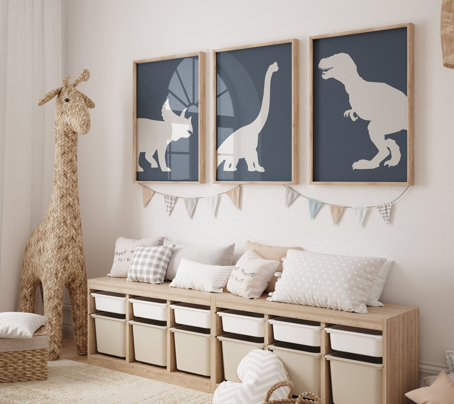 Dinosaur Prints for boys room, T-Rex Print, Triceratops Print, Brachiosaurus print, Dinosaur Wall art, Boy nursery decor, boys room wall art