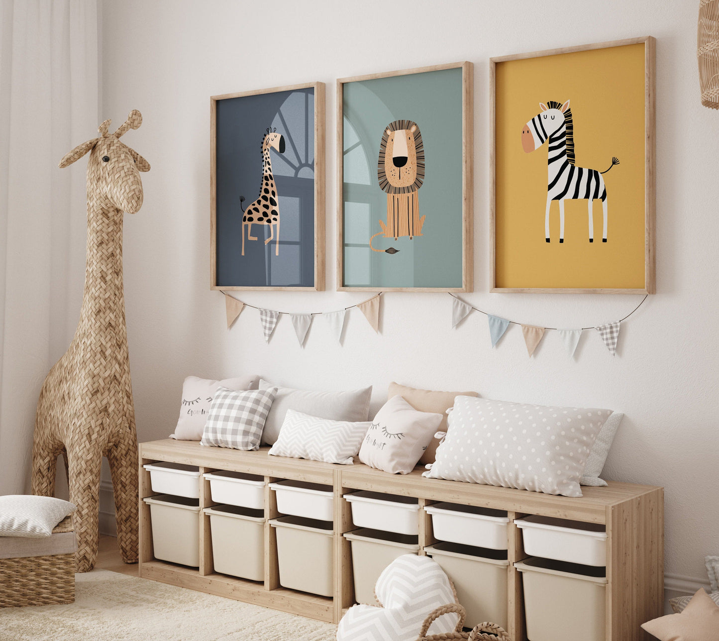 Safari Nursery Wall Prints, Boho Nursery Prints, jungle animals, earth colors, Nursery Art, animal Nursery Decor, animal prints