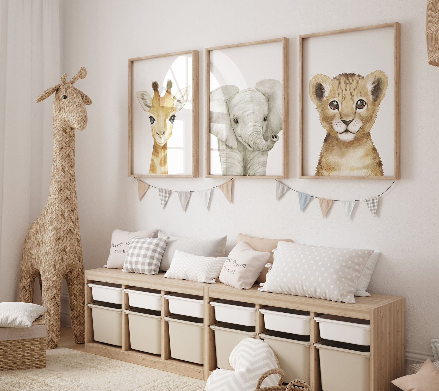 Safari Nursery Prints, Safari Nursery Decor, Safari Nursery Wall Art, safari animals, safari Baby Animal Prints for Nursery, gender neutral