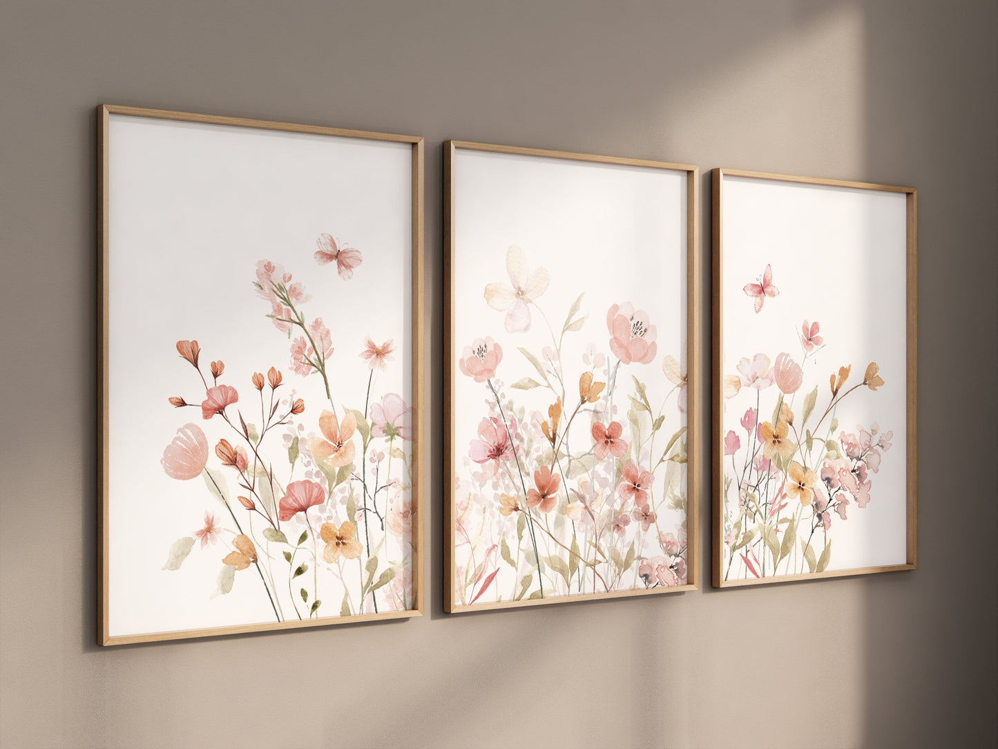 Wildflower Nursery, Boho prints, Botanical Prints, girl nursery decor, floral nursery, blush pink, flower nursery, home decor