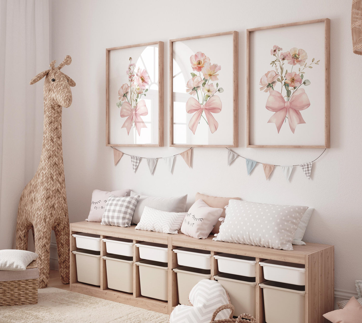 Boho Botanical Prints, girl nursery decor, Wildflower Nursery, floral nursery, blush pink, Wild Flowers, Flower Nursery, blush nursery