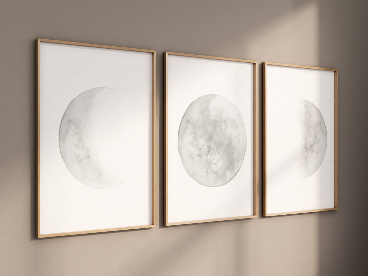 Moon nursery decor, moon print, gray nursery, gender neutral nursery, full moon print, moon nursery, grey nursery, home decor