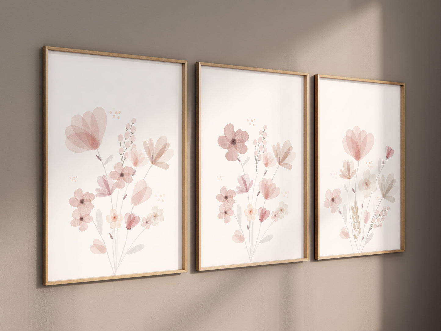 Boho Botanical Prints, girl nursery decor, Wildflower Nursery, floral nursery, blush pink, Wild Flowers, Flower Nursery, blush nursery