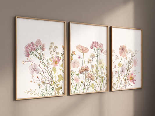 Boho Nursery wall art, Wildflower Nursery Decor, Floral Nursery, Girl Nursery Decor, vintage flower nursery, Botanical Print, home decor