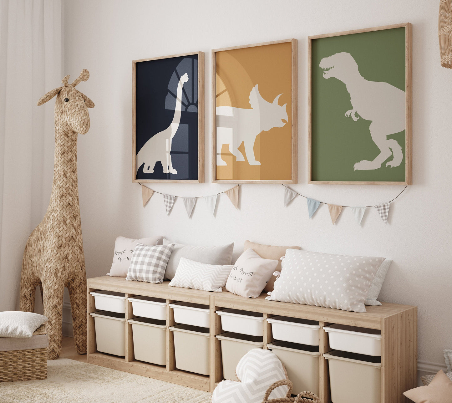 Dinosaur Prints for boys room, T-Rex Print, Triceratops Print, Brachiosaurus print, Dinosaur Wall art, Boy nursery decor, boys room wall art