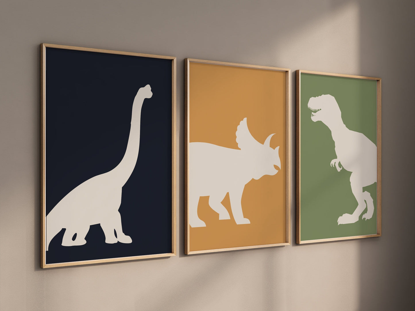 Dinosaur Prints for boys room, T-Rex Print, Triceratops Print, Brachiosaurus print, Dinosaur Wall art, Boy nursery decor, boys room wall art